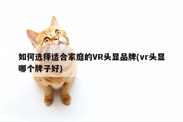 如何选择适合家庭的VR头显品牌(vr头显哪个牌子好)_江南体育官网